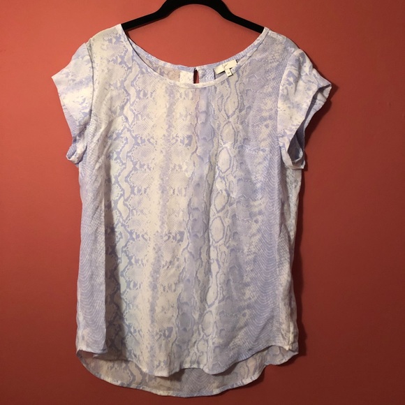 Joie Tops - Blue/White reptile print silk top by Joie. Sz M/8